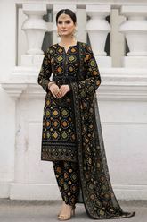 Poshkari Luxury Lawn Embroidered Suit With Chunri Duppatta D-68