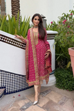 Poshkari Luxury Embroidered Chiffon Collection Shocking Pink