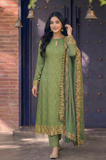 Poshkari Pistachio Chiffon Embroidered Unstitched Collection