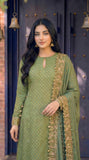 Poshkari Pistachio Chiffon Embroidered Unstitched Collection