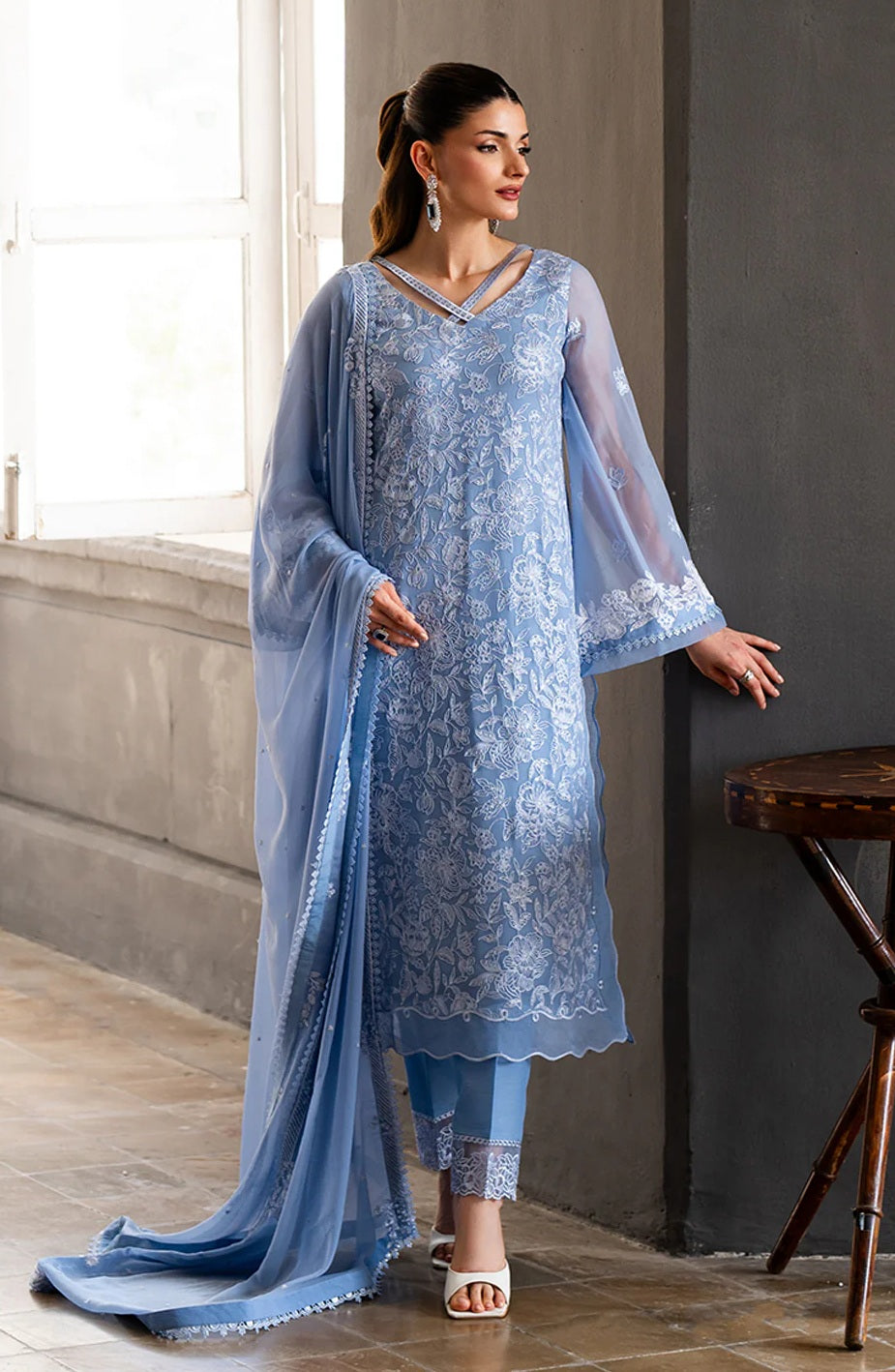 Poshkari - Luxury Chiffon Embroidered 3 Piece Unstitched - Gulaal